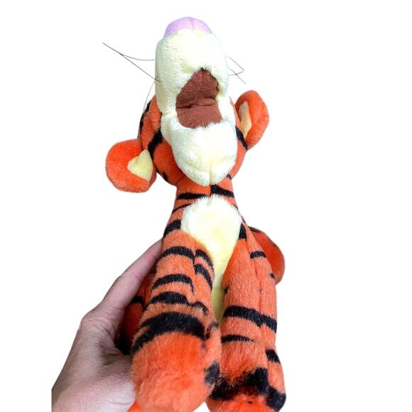 Disney Winnie the Pooh Tigger Plush Stuffed Animal Tiger Curly Tail Sitting Toy - Picture 8 of 9